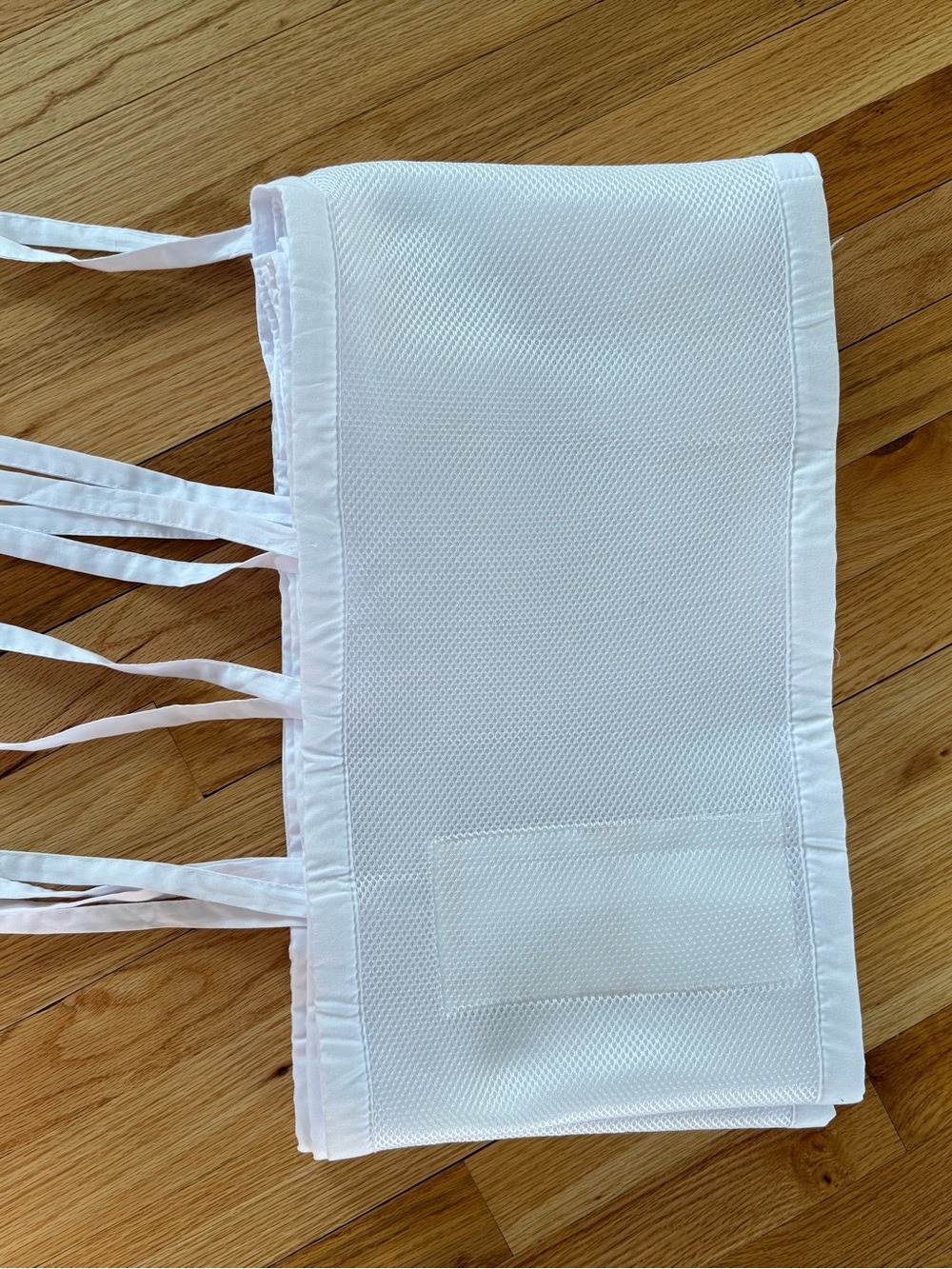 White Kids Mesh Organizer with Tie Straps - Unbranded